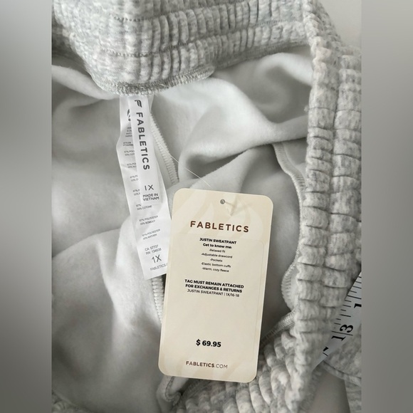 Fabletics Justin Joggers Sweatpants Heather Grey pockets plus size 1x - Picture 7 of 8